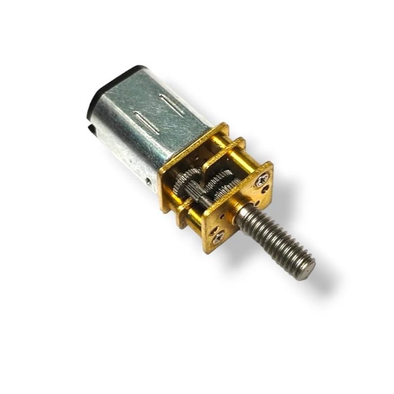 Motor reductor N20 de  eje roscado 10 mm 6V 55rpm 4M