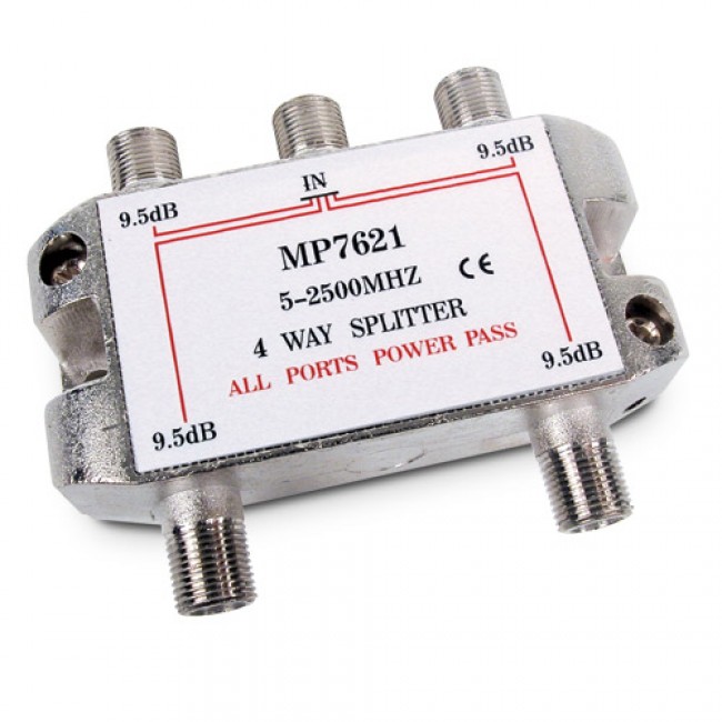 Distribuidor De Antena De 4 Salidas Conexiones F