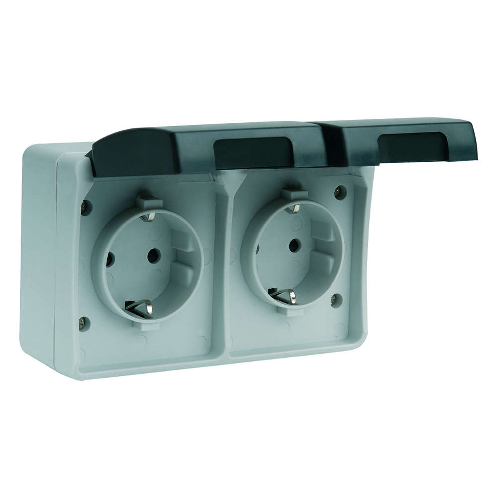 Bases Enchufe Doble 2P+Tt 16A Serie Atlantis