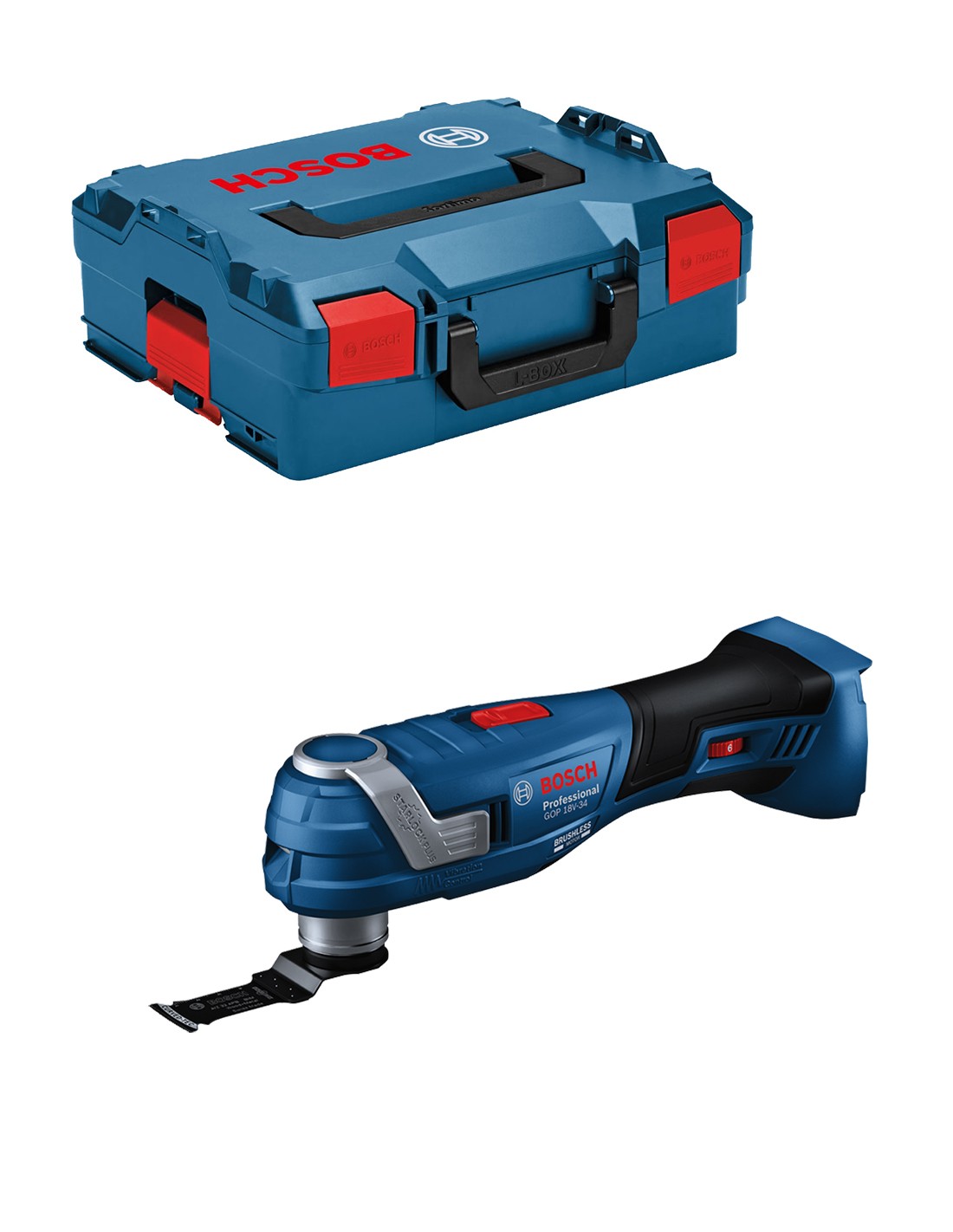 Multi-Herramienta BOSCH GOP 18V-34 (Cuerpo solo + L-Boxx 136)