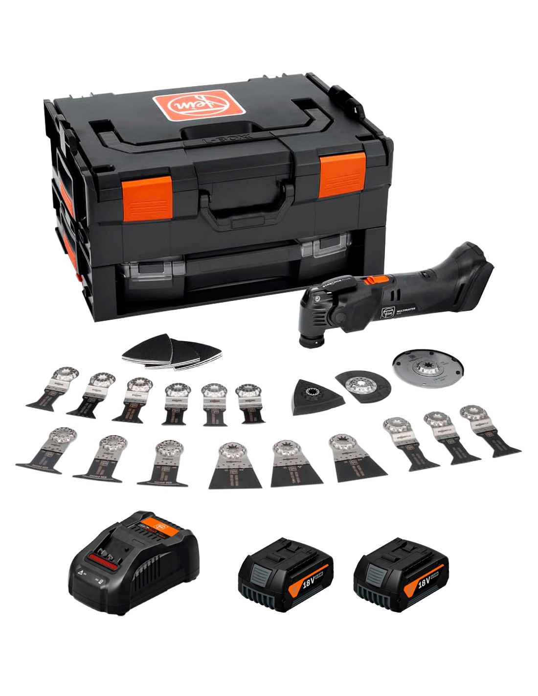 Multi-Herramienta FEIN AMM 500 PLUS Black Edition (2 x 4,0 Ah + GAL1880CV + L-Boxx 136 + i-Rack + i-Boxx + Accesorios)