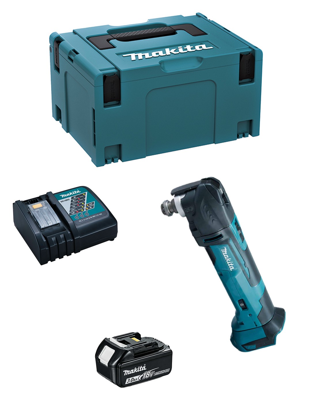 Multi-Herramienta MAKITA DTM51RFJ1 (1 x 3,0Ah + DC18RC + MAKPAC 3)