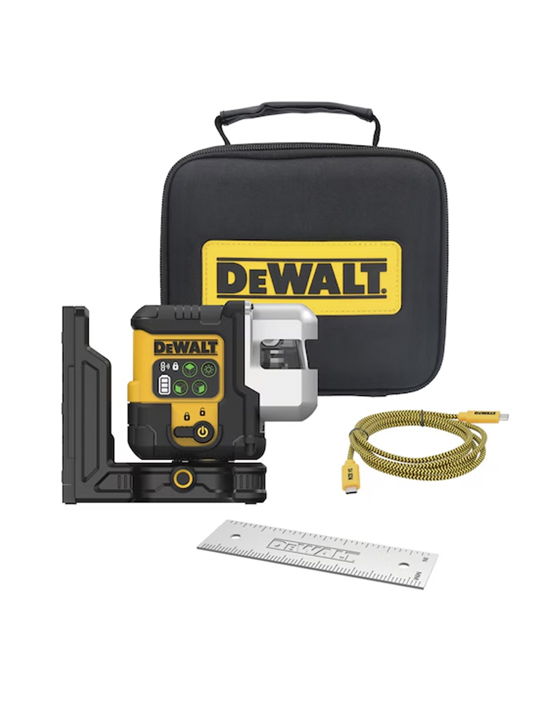 Nivel láser autonivelante USB-C Verde 3 líneas 180º DeWALT DCLE14301GB
