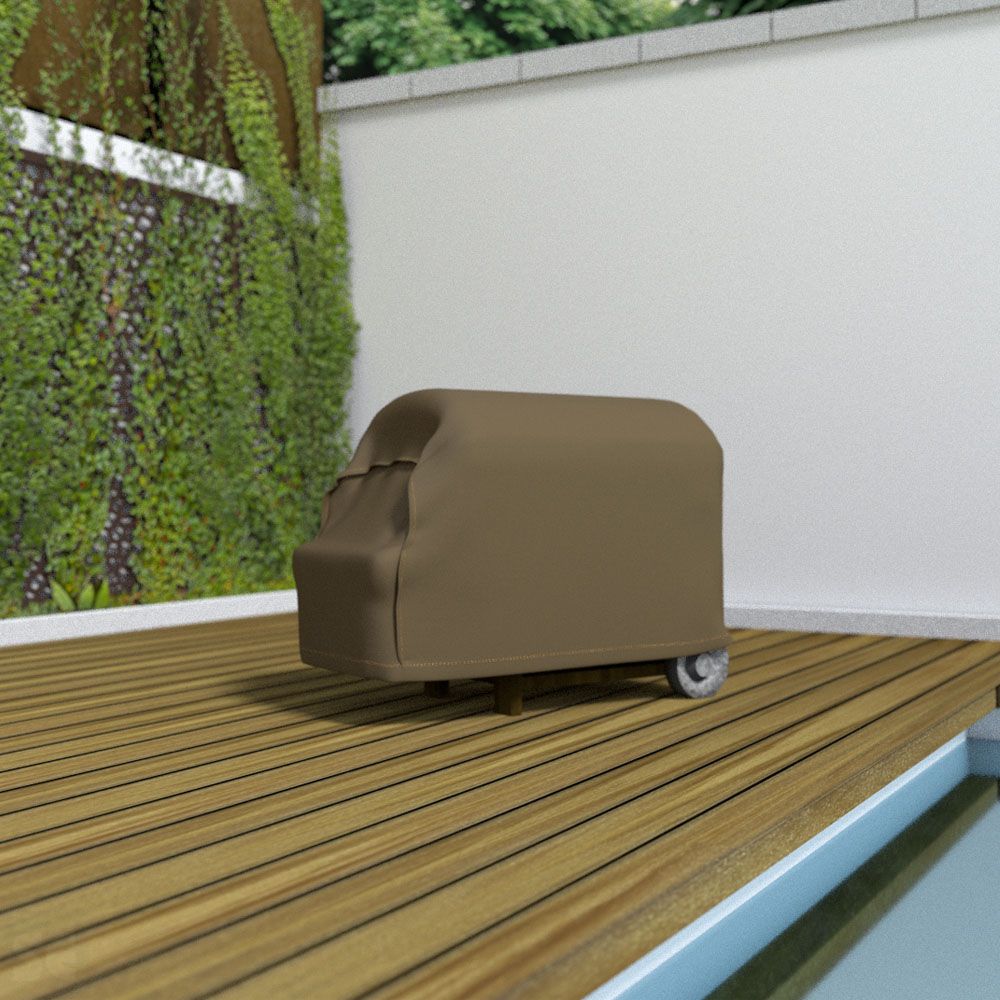 Funda barbacoa grande impermeable marrón claro 70x130x70cm. Covertop