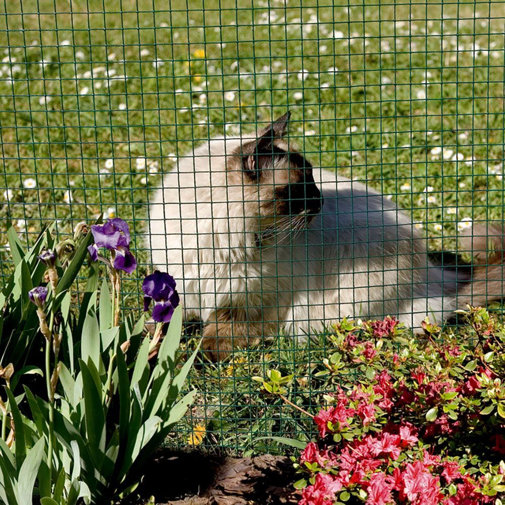 Malla metálica electrosoldada Fensanet Plastificada 6,4 x 6,4 y 1 (ancho) x 5m.