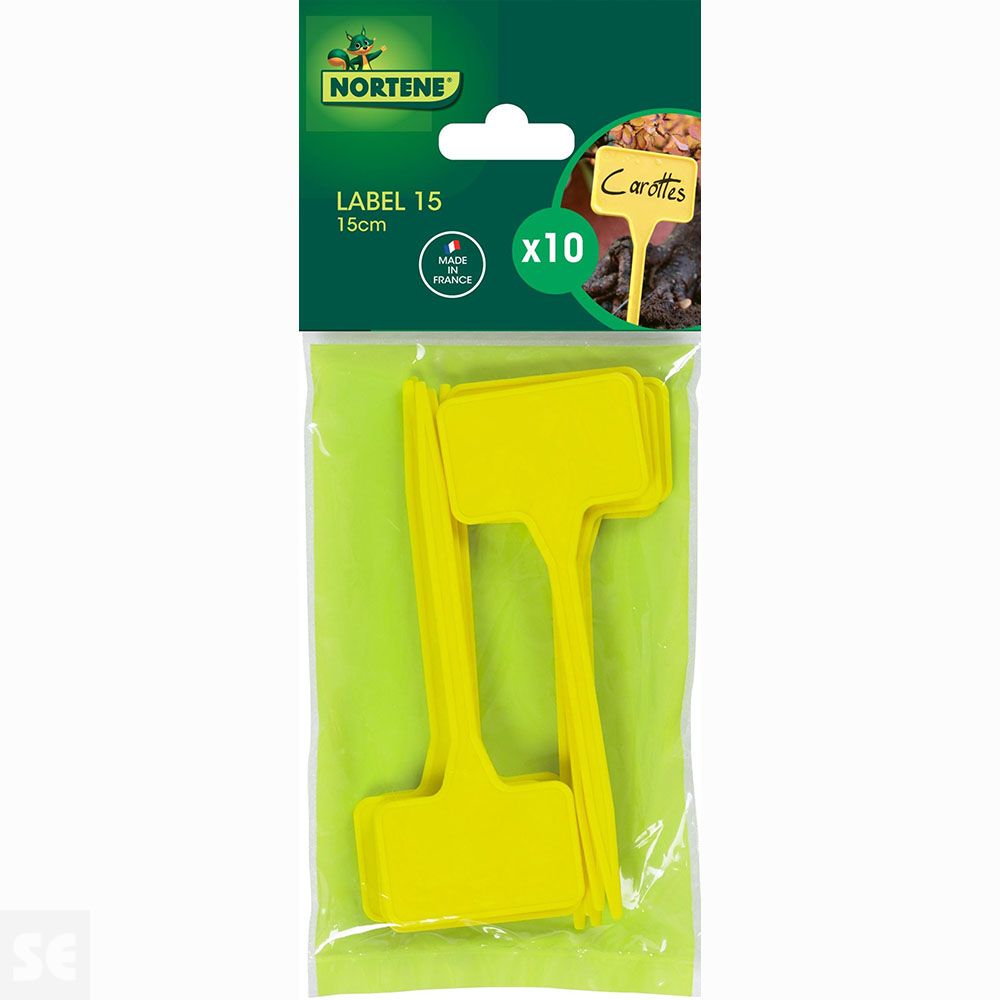 Etiquetas para Plantación Nortene Label 15 cm Amarillo