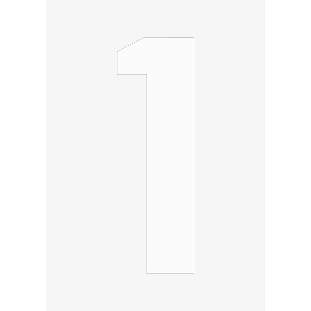 Numero 1 150Mm. Blanco