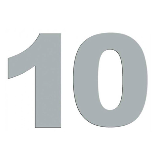 Números, Letras e Indicadores - Número Acero Inox