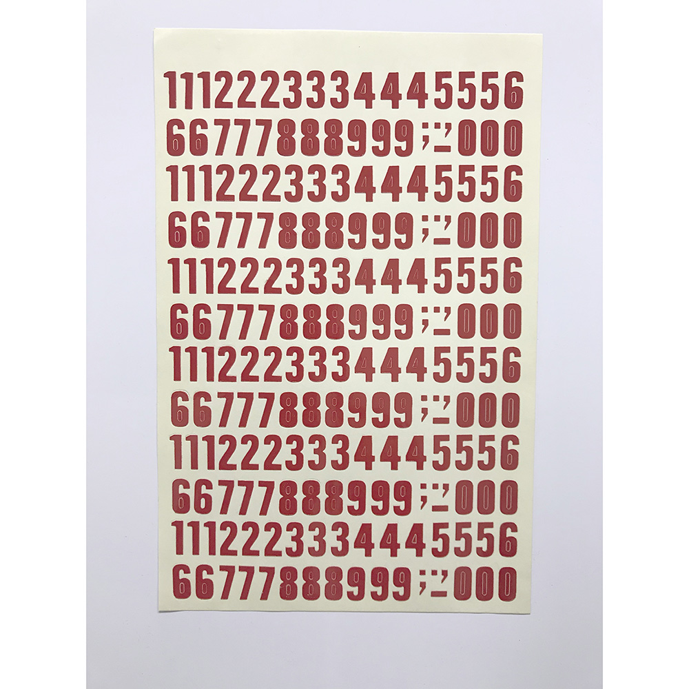 Numero Folio 20Mm Rojo