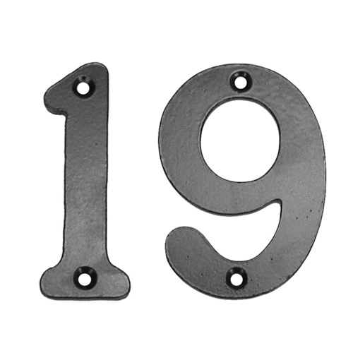 Números, Letras e Indicadores - Número Hierro Negro Liso