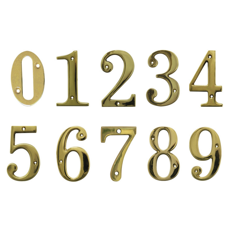 Números Latón 100 mm. Amig