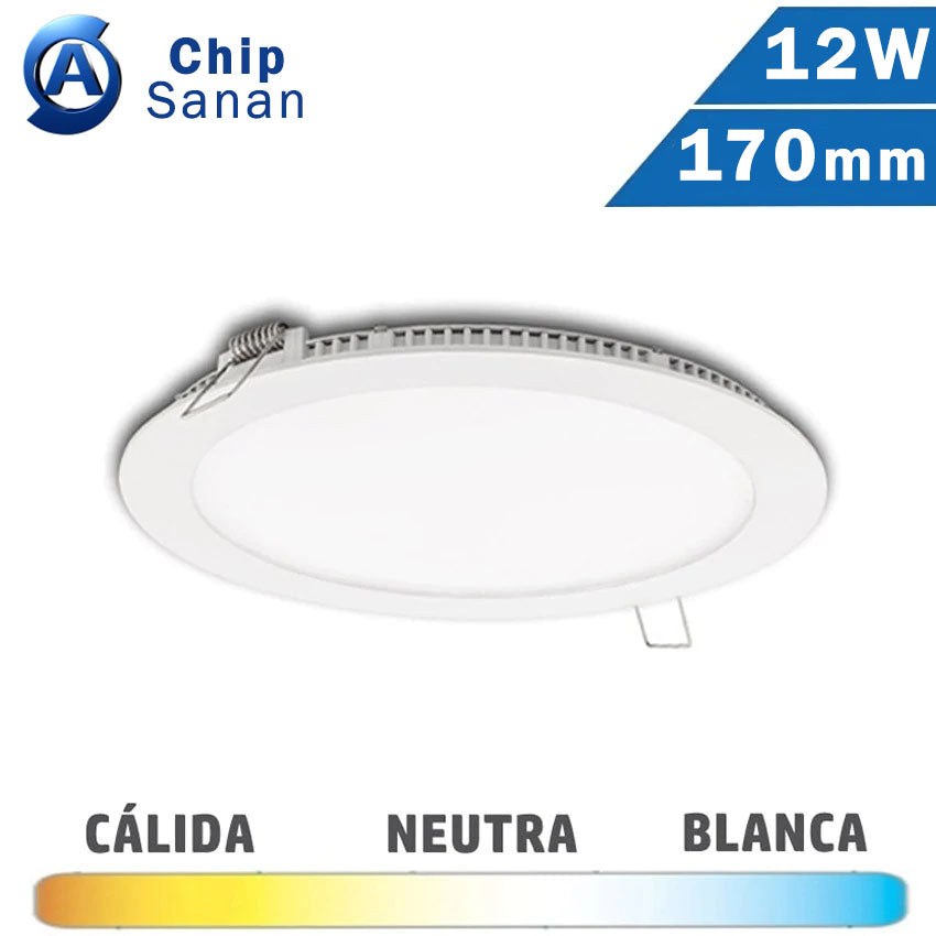 Panel LED Redondo Blanco 12W 170mm