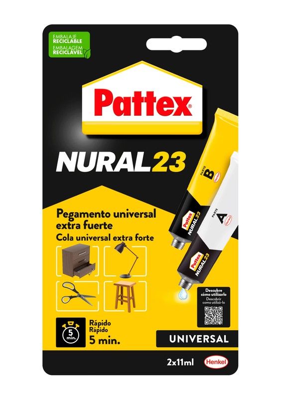 Pattex Nural-23 Tubo 22 Ml.Pegamento Rápido Y Extra Fuerte, De Uso Universal