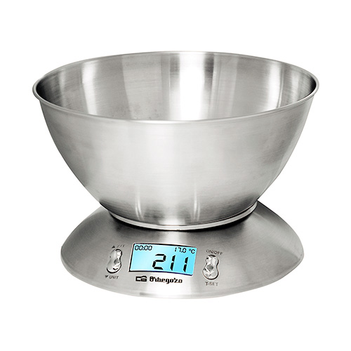 Pesos de cocina - ORBEGOZO Peso de Cocina Electrónico PC 2011 Bol Inox