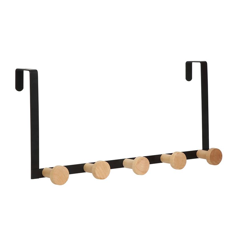 Percha Metal P/Puerta 5 Ganchos Habitex