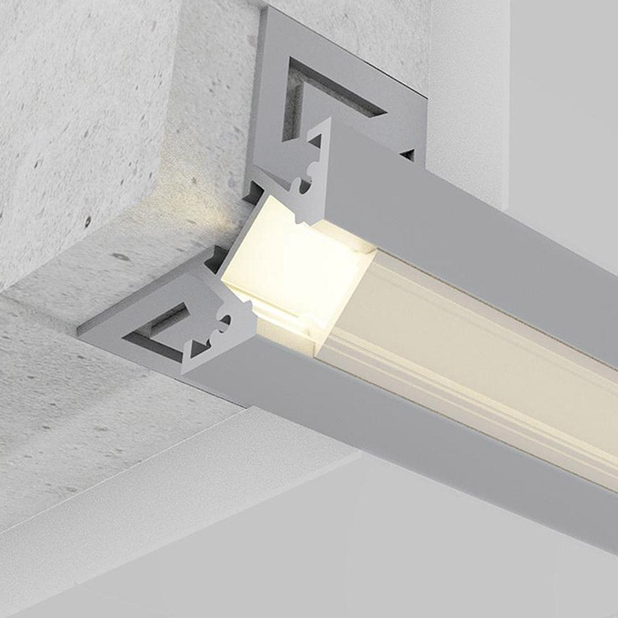 Perfil Aluminio Encastrar Arquitectural Esquina Canto Pladur 2 Metros