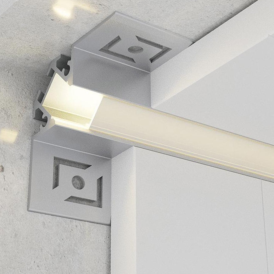 Perfil Aluminio Encastrar Arquitectural Esquina Pladur 2 Metros