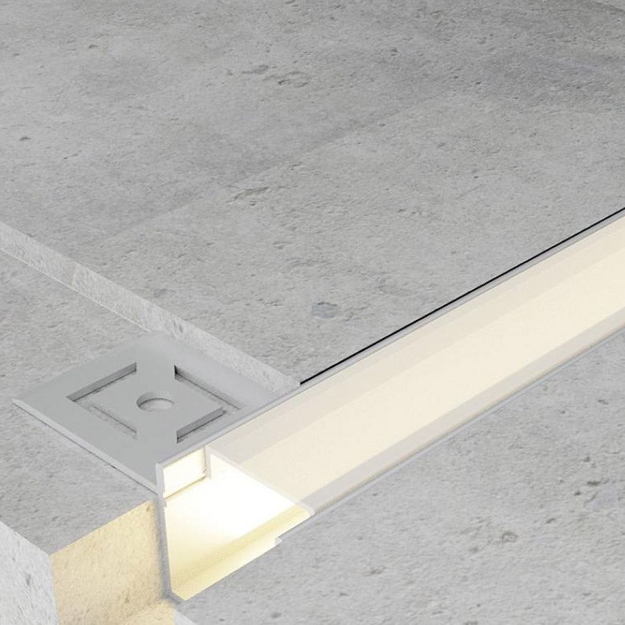 Perfil Aluminio Empotrar Arquitectural con Aleta