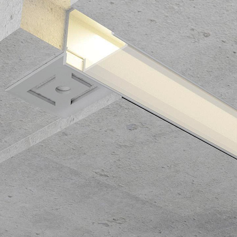 Perfil Aluminio Empotrar Arquitectural Grande con Aleta 2 Metros