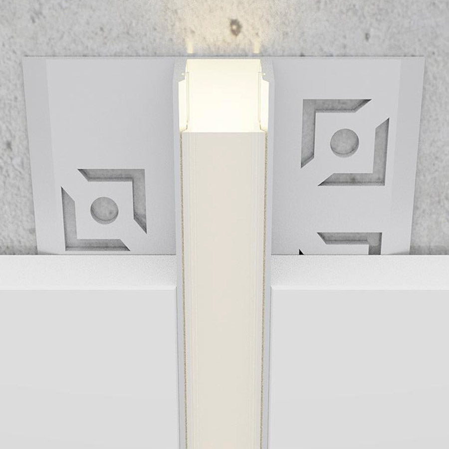 Perfil Aluminio Encastrar Arquitectural Doble Solapa Trasera Micro 2 Metros