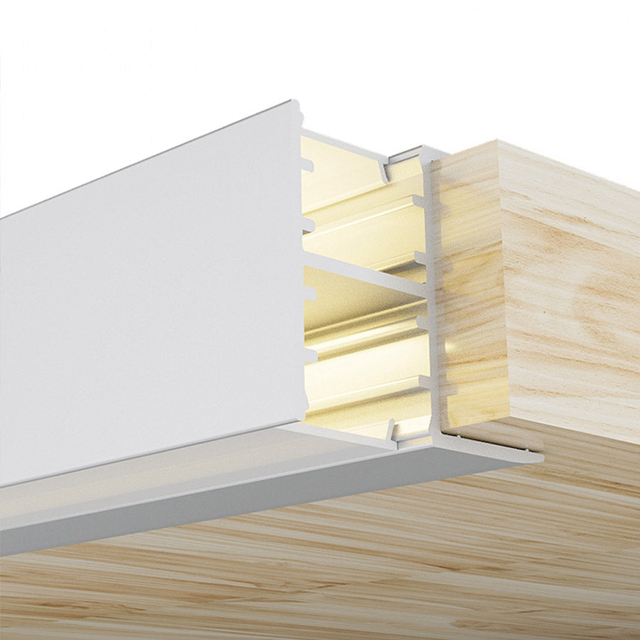 Perfil Aluminio Empotrar para Iluminación en Muebles Barra 2 Metros