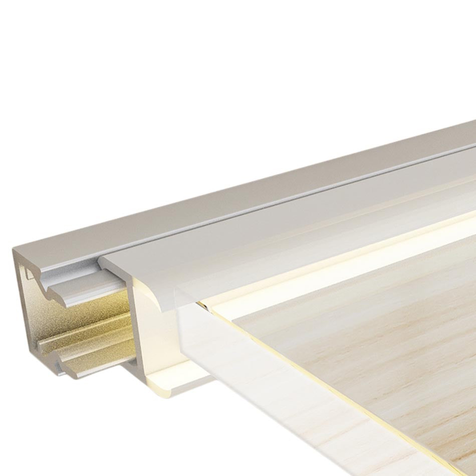 Perfil Aluminio Superficie para Iluminación Baldas Vitrinas