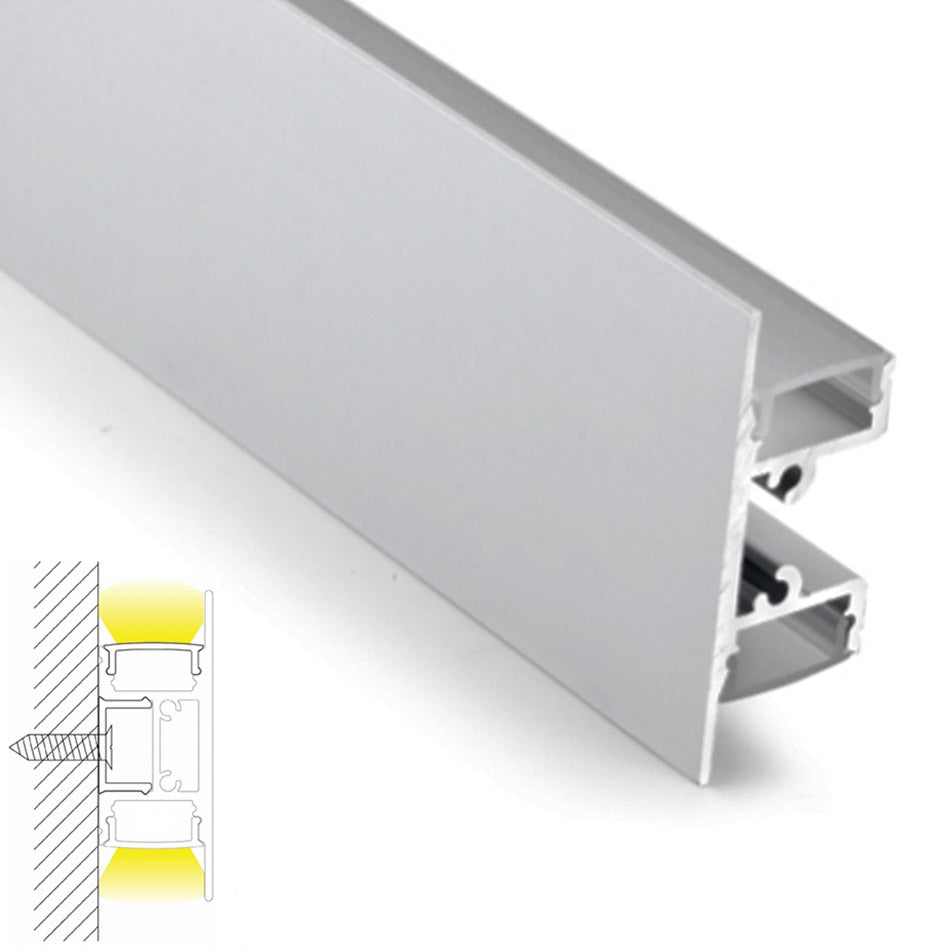 Perfil Aluminio Pared Luz Indirecta