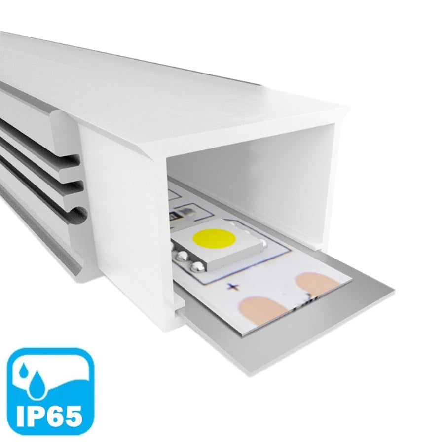 Perfil Aluminio Alto Tiras LED IP65 Exterior