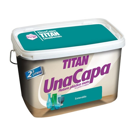 Pintura plastica titan 2,5 l monocapa esmeralda