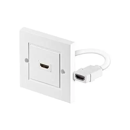 Placa Pared Toma HDMI  Blanco