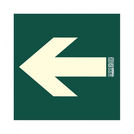 Placa señal dirección flecha izquierda EV26