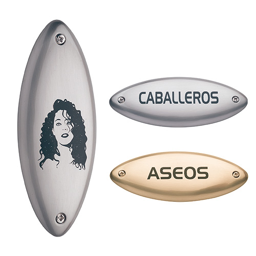 Números, Letras e Indicadores - Placa Señalización Ovalada