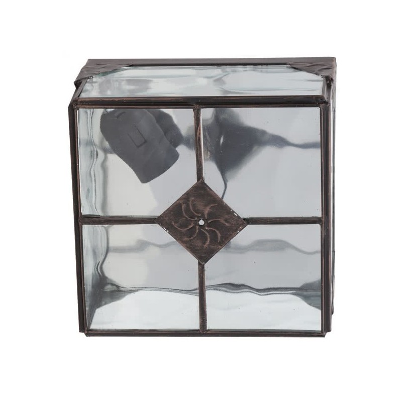 Plafon Pequeño Estepa Cobre 1xe27 11x20x20 Cm