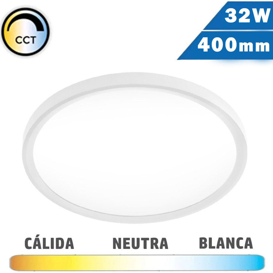 Plafón Superficie LED 32W 400mm CCT