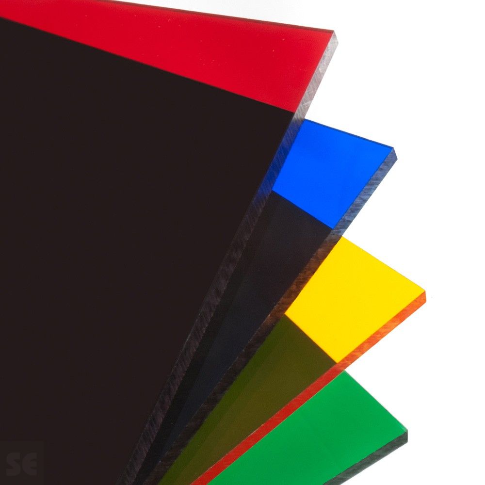 Plancha de Metacrilato transparente colores