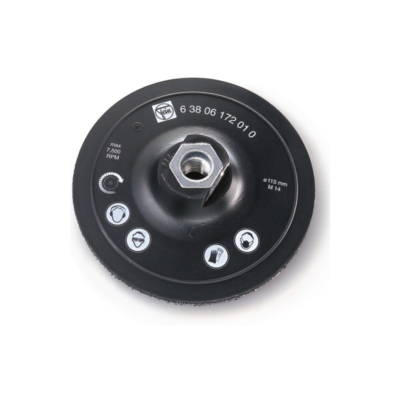 Plato de soporte Ø115 velcro para tela pulir 63806172010