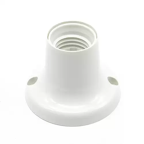 Portalampara E27 Zocalo Recto 4A  Blanco