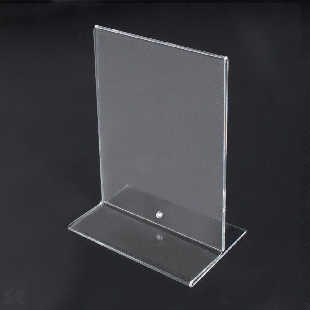 Portamenús de Metacrilato transparente con tornillo