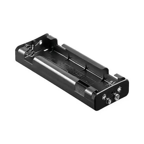 Portapilas Para 6 Pilas FR14, HR14, LR14  Negro