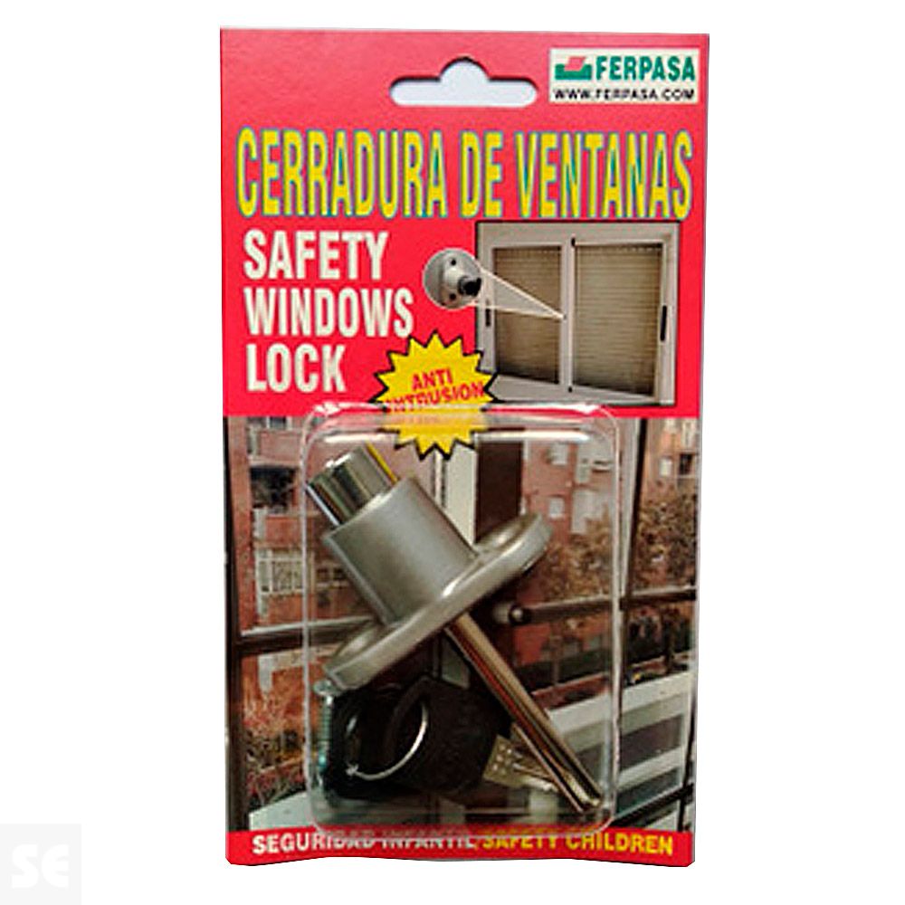 Cerradura Ventana Corredera PVC Cromada