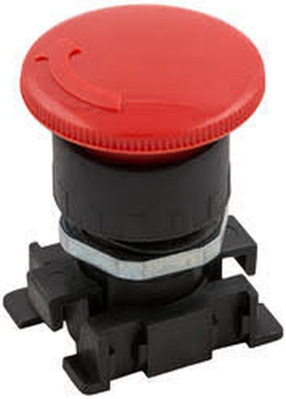 Pulsador Seta Seguridad Con Enclavamiento, Desblocaje A Rotacion Rojo. Referencia 04V02