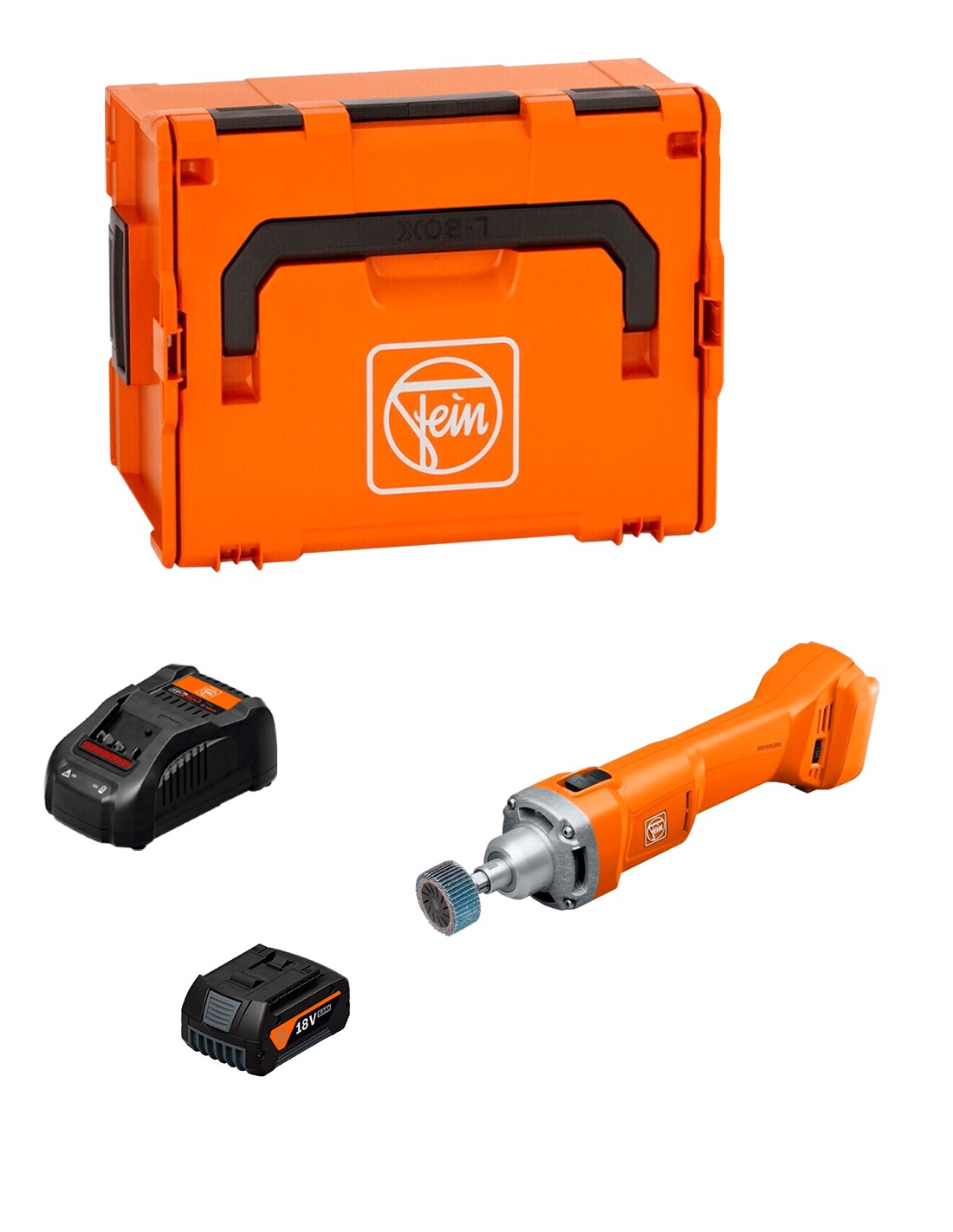 Rectificadora recta FEIN AGSZ 18-280 BL AS (1 x 5,0 Ah + GAL1880CV + L-Boxx 238)