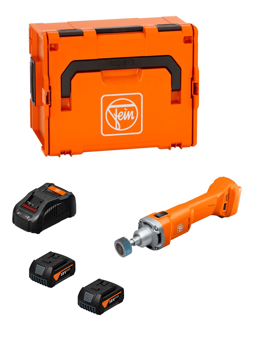 Rectificadora recta FEIN AGSZ 18-280 BL AS (2 x 5,0 Ah + GAL1880CV + L-Boxx 238)