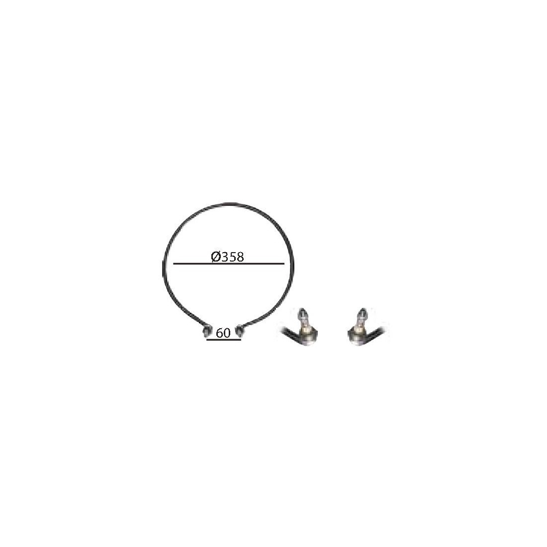 Resistencia calentador de leche 3300W Ø358mm