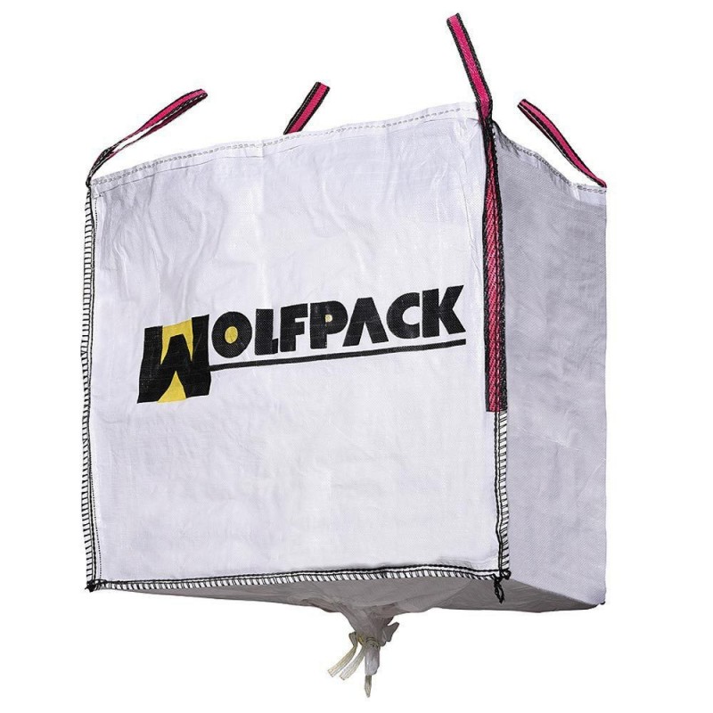Saco Obra Big Bag 90x90x90cm. con Válvula.Carga máxima seg. 1.000Kg. WOLFPACK