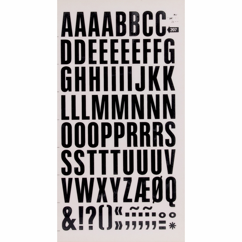 S. Letras Transferibles Negras 24Mm 1H