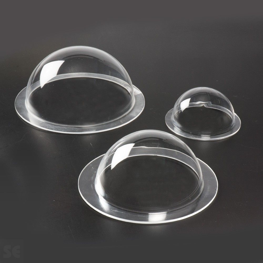 Semiesfera de Metacrilato transparente con borde