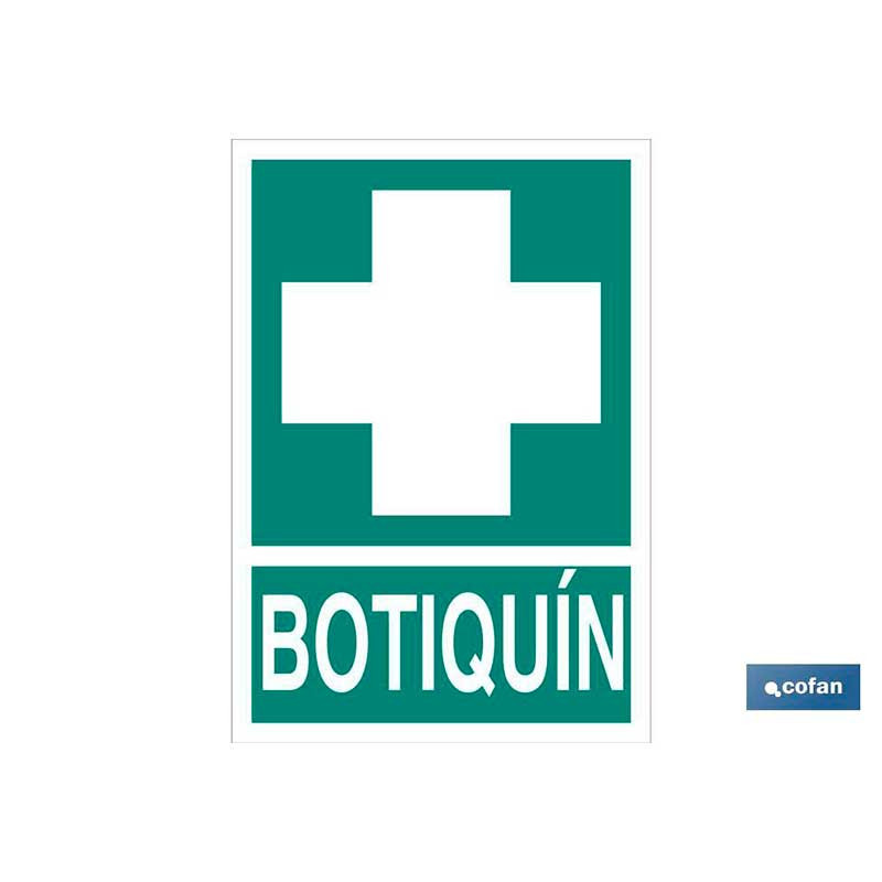 Señal informativa luminescente "Botiquín" de Cofan