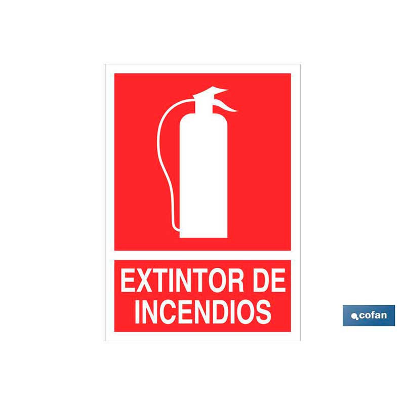 Señal informativa luminiscente "Extintor de incendios" de Cofan