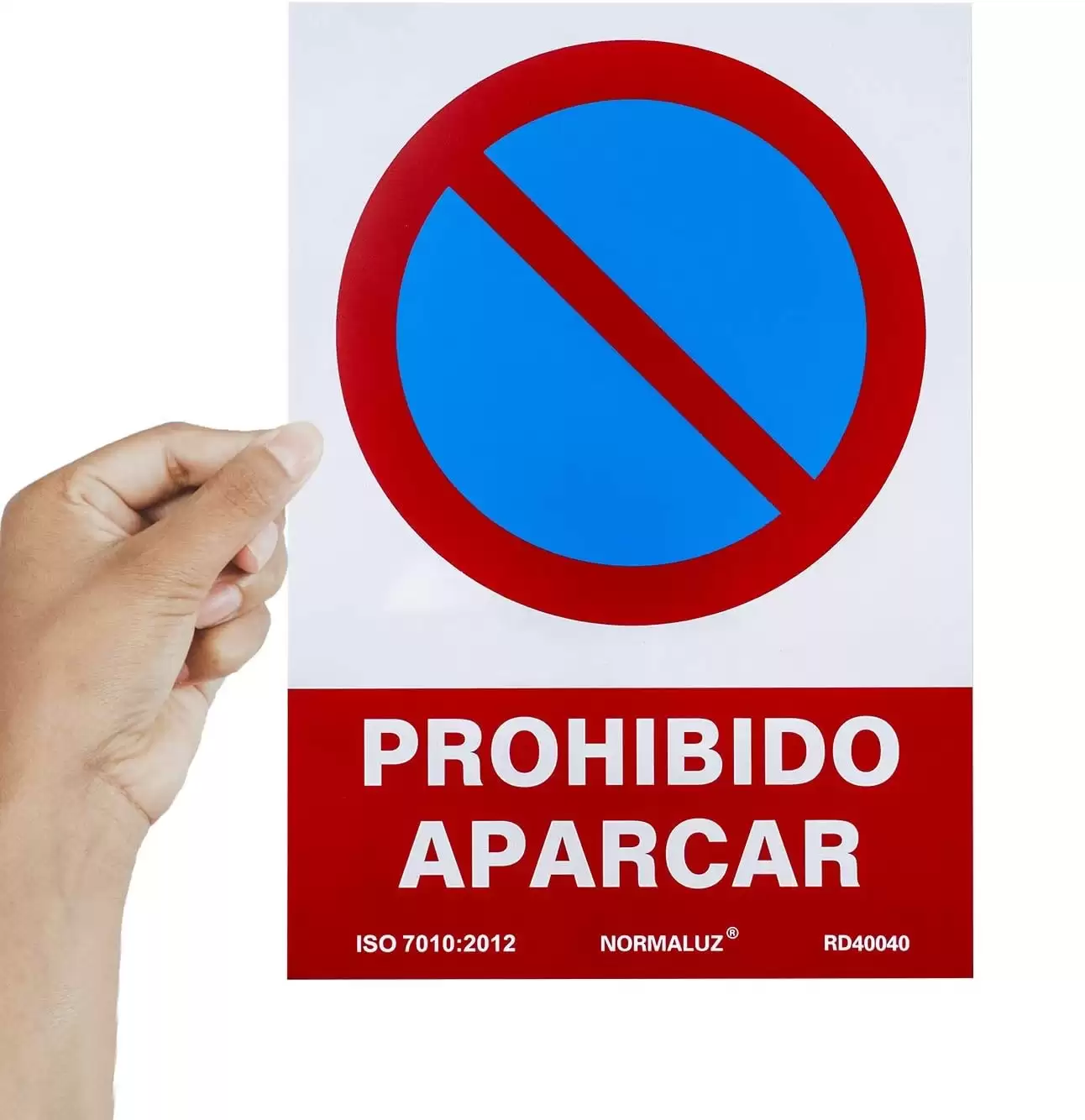 Señal Prohibido Aparcar PVC 21x30 Cm  Rojo